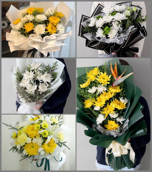 山东莱芜钢城区里辛街道白冶子村白事花束代送